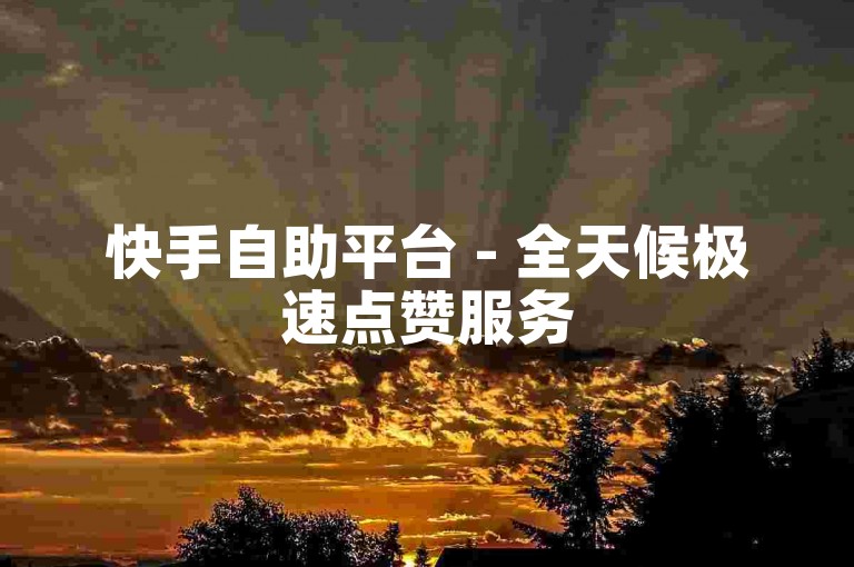 快手自助平台 - 全天候极速点赞服务
