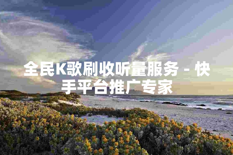 全民K歌刷收听量服务 - 快手平台推广专家