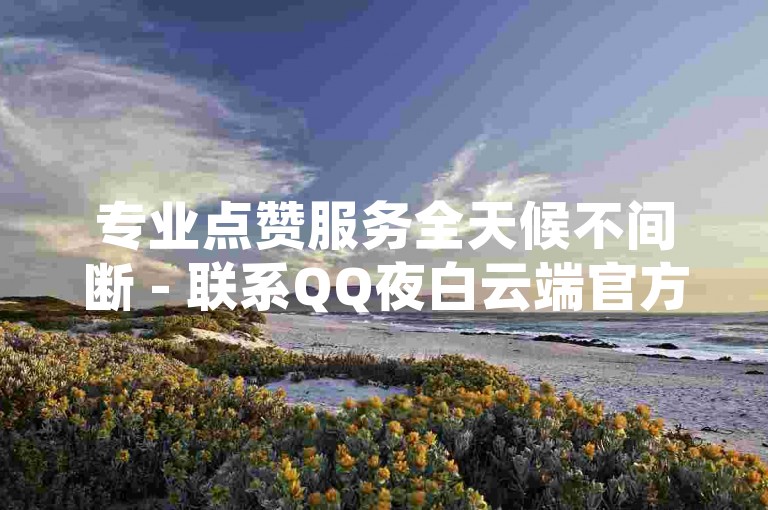 专业点赞服务全天候不间断 - 联系QQ夜白云端官方网站获取支持。