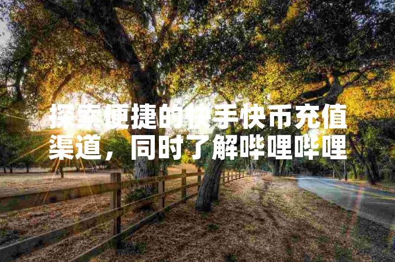 探索便捷的快手快币充值渠道，同时了解哔哩哔哩的多元业务。