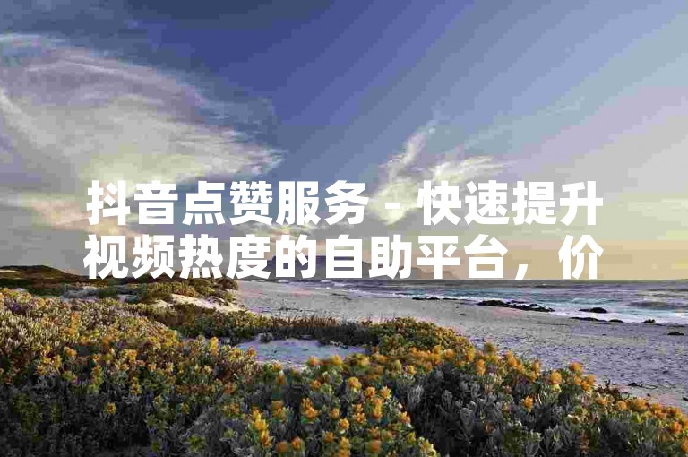 抖音点赞服务 - 快速提升视频热度的自助平台，价格亲民。