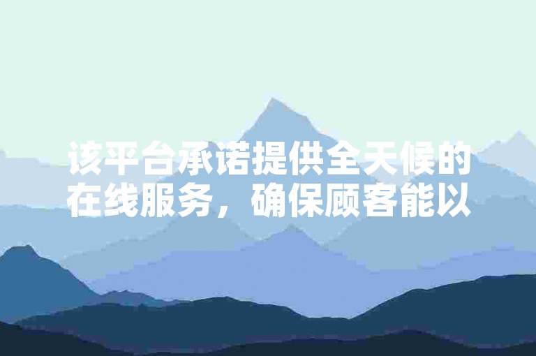该平台承诺提供全天候的在线服务，确保顾客能以市场上最低的价格购买商品，实现便捷且经济的购物体验。