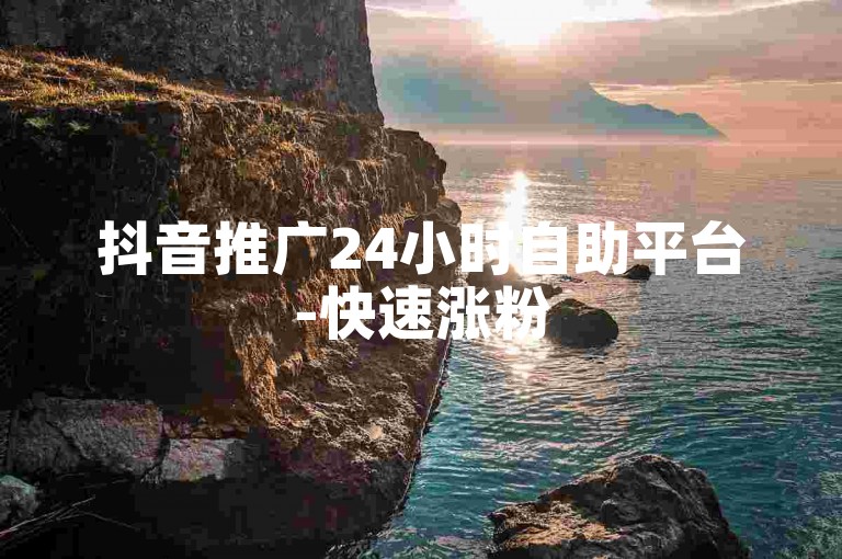 抖音推广24小时自助平台-快速涨粉