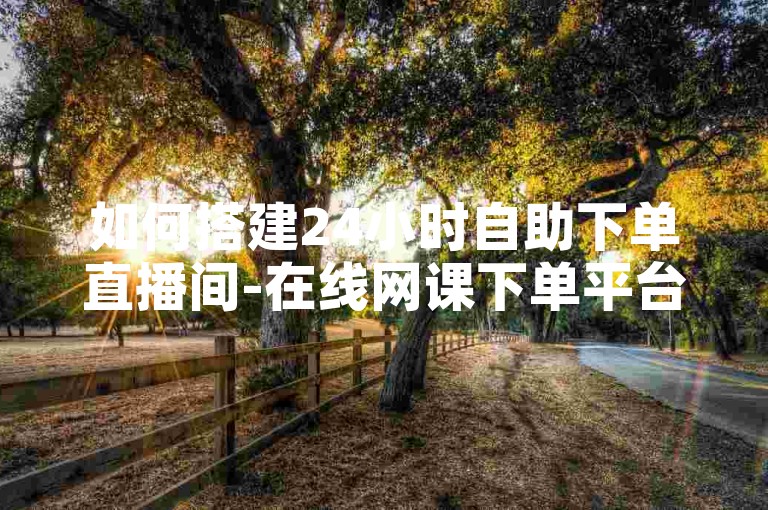 如何搭建24小时自助下单直播间-在线网课下单平台操作指南