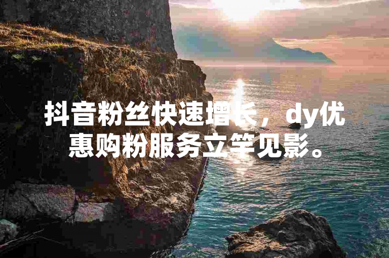 抖音粉丝快速增长，dy优惠购粉服务立竿见影。
