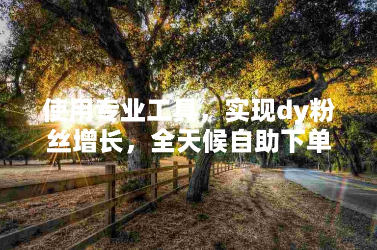 使用专业工具，实现dy粉丝增长，全天候自助下单服务。