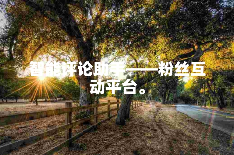 智能评论助手——粉丝互动平台。