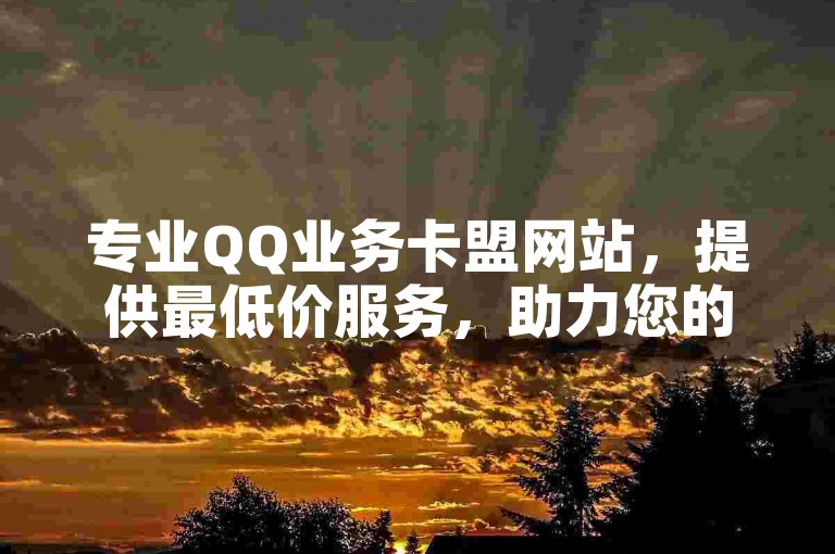 专业QQ业务卡盟网站，提供最低价服务，助力您的业务轻松启航。
