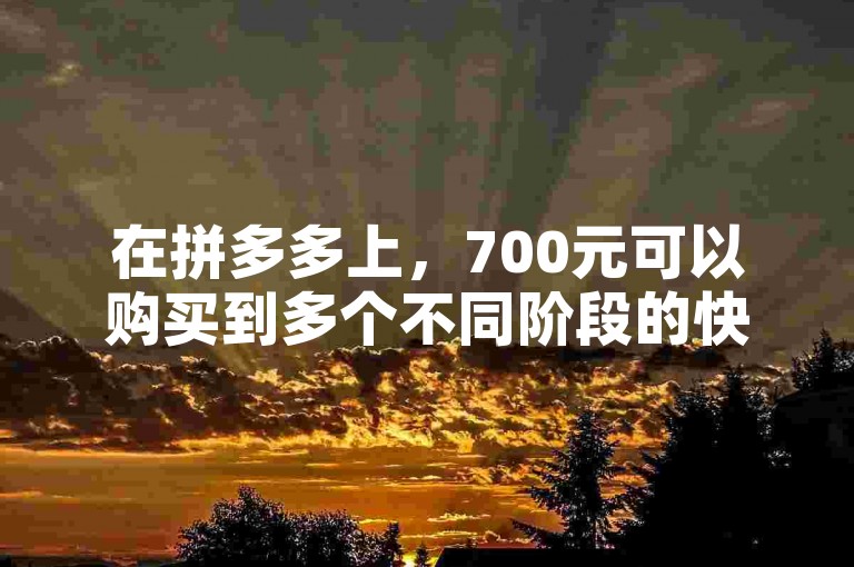 在拼多多上，700元可以购买到多个不同阶段的快手账号。