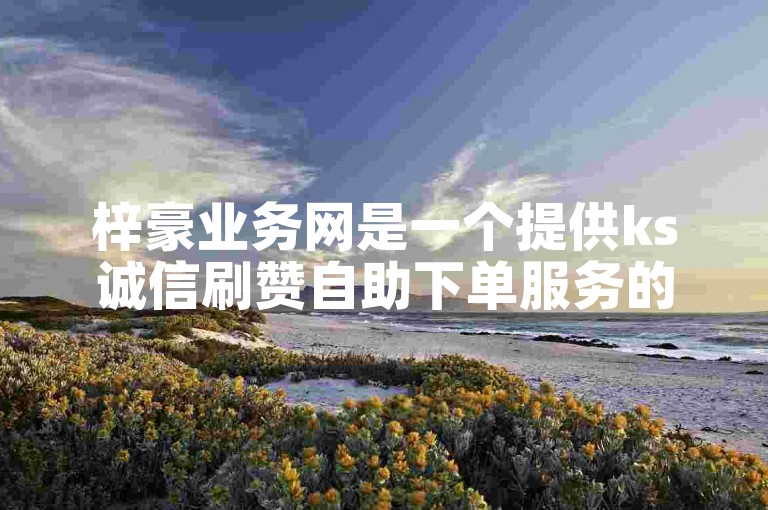 梓豪业务网是一个提供ks诚信刷赞自助下单服务的网站。