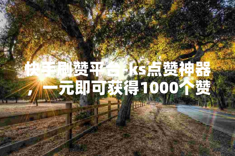 快手刷赞平台-ks点赞神器，一元即可获得1000个赞，瞬间提升人气。