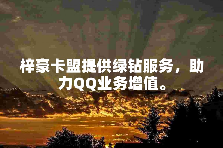梓豪卡盟提供绿钻服务，助力QQ业务增值。