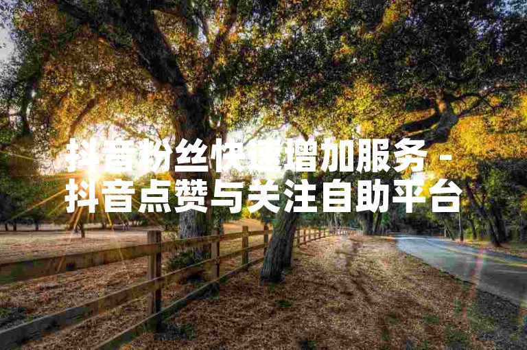 抖音粉丝快速增加服务 - 抖音点赞与关注自助平台。