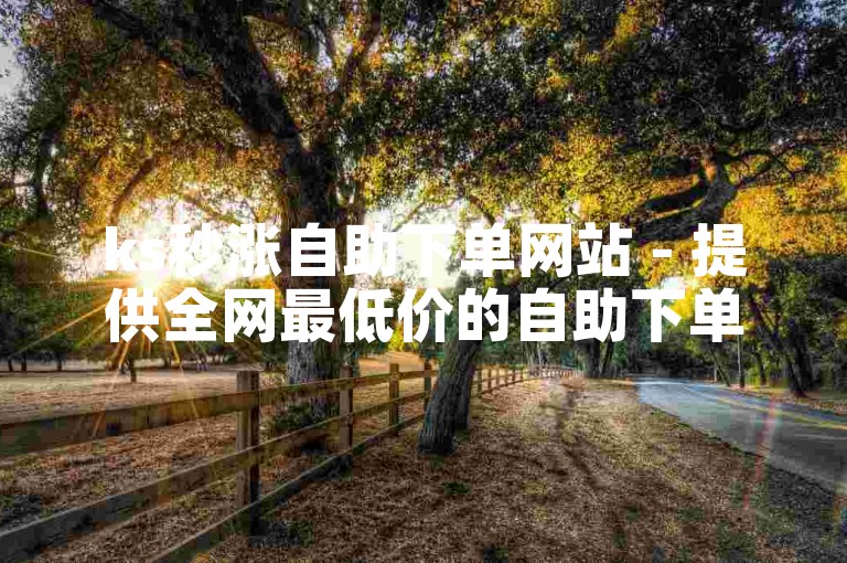 ks秒涨自助下单网站 - 提供全网最低价的自助下单服务。