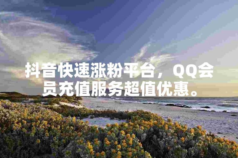 抖音快速涨粉平台，QQ会员充值服务超值优惠。