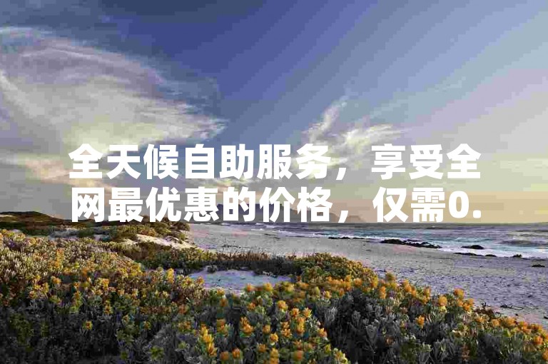 全天候自助服务，享受全网最优惠的价格，仅需0.1元即可获得一万个赞，快速提升您的平台人气。