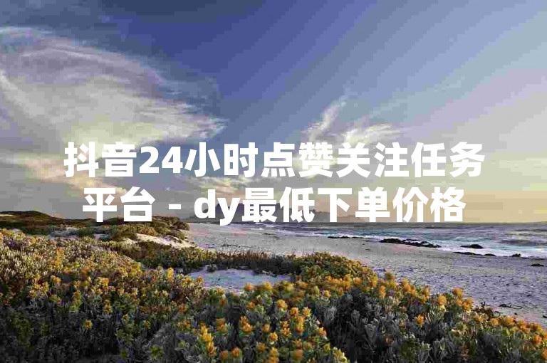 抖音24小时点赞关注任务平台 - dy最低下单价格