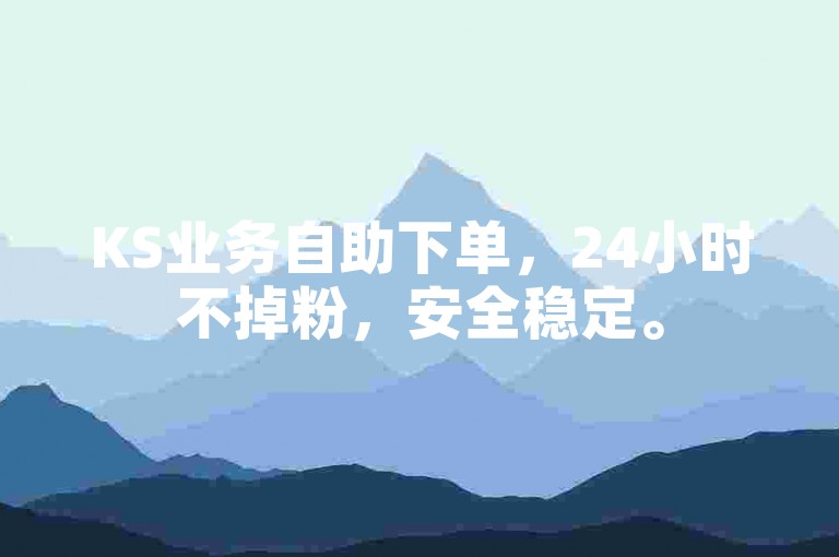 KS业务自助下单，24小时不掉粉，安全稳定。