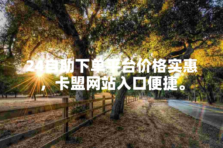 24自助下单平台价格实惠，卡盟网站入口便捷。
