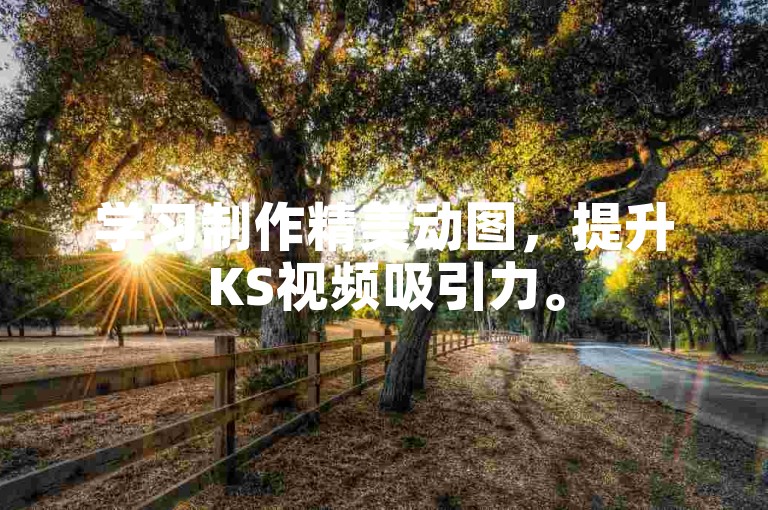 学习制作精美动图，提升KS视频吸引力。