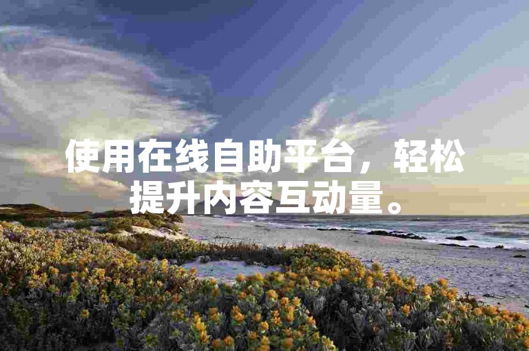 使用在线自助平台，轻松提升内容互动量。