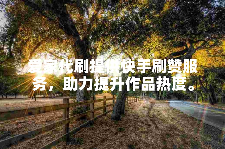 爱家代刷提供快手刷赞服务，助力提升作品热度。