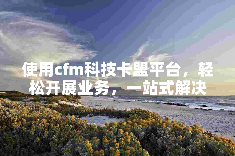 使用cfm科技卡盟平台，轻松开展业务，一站式解决技术难题。