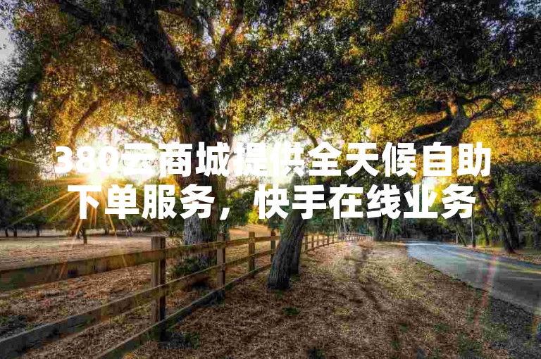 380云商城提供全天候自助下单服务，快手在线业务可免费下单。