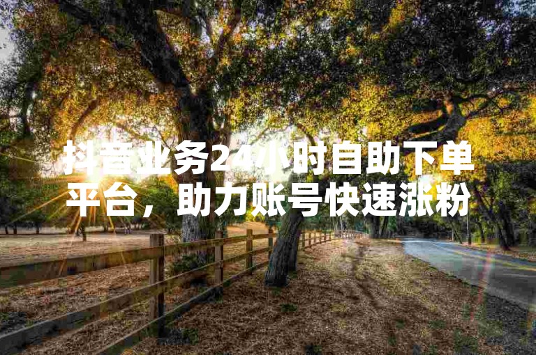 抖音业务24小时自助下单平台，助力账号快速涨粉。