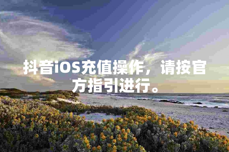 抖音iOS充值操作，请按官方指引进行。