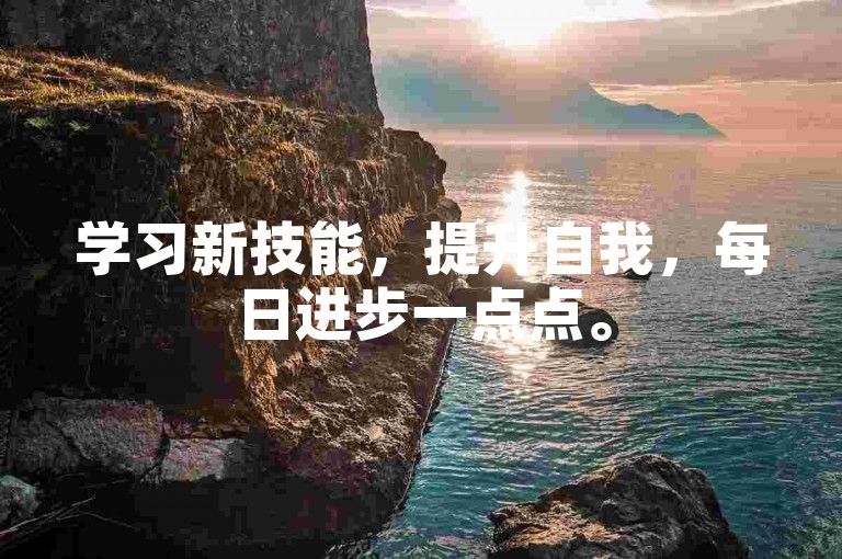 学习新技能，提升自我，每日进步一点点。