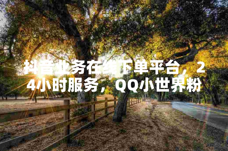 抖音业务在线下单平台，24小时服务，QQ小世界粉丝轻松获取。