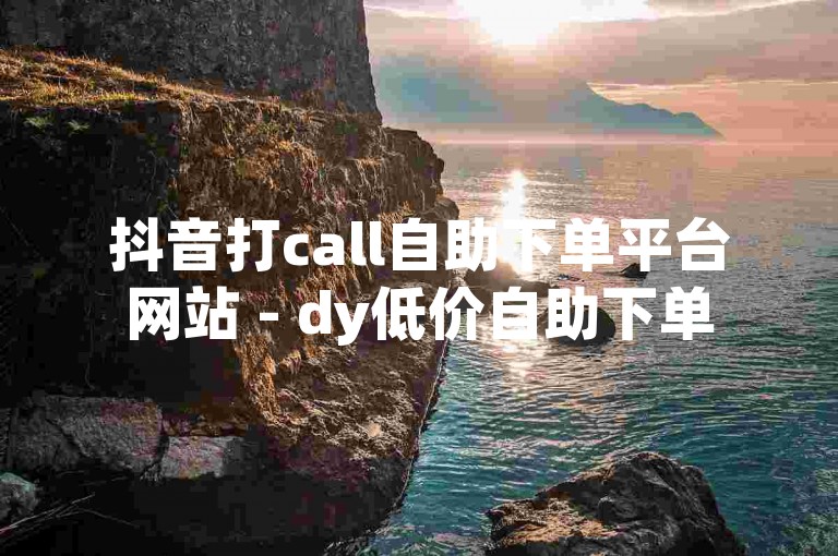 抖音打call自助下单平台网站 - dy低价自助下单
