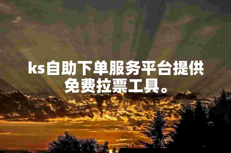 ks自助下单服务平台提供免费拉票工具。