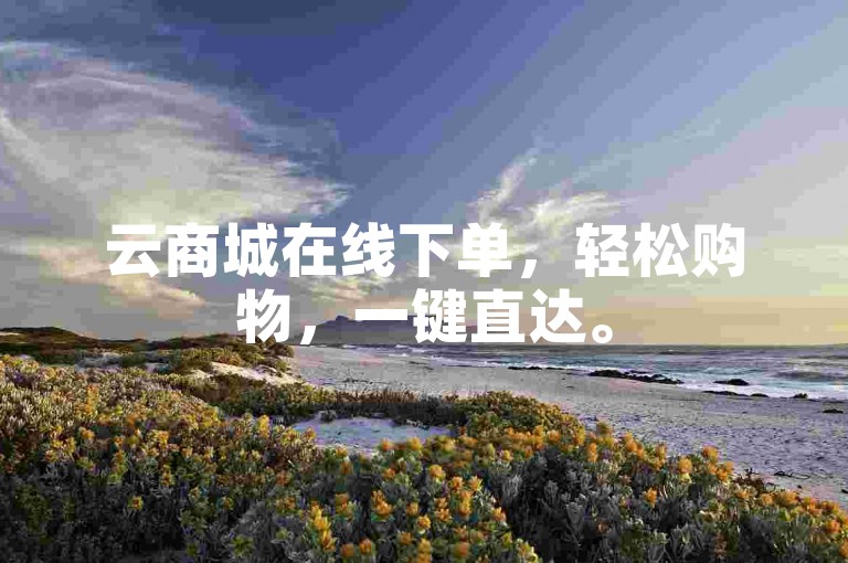 云商城在线下单，轻松购物，一键直达。