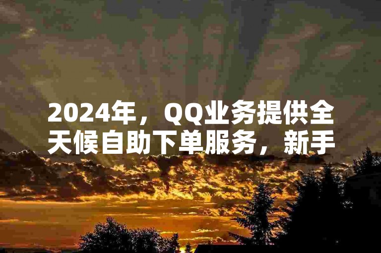 2024年，QQ业务提供全天候自助下单服务，新手用户的理想选择！