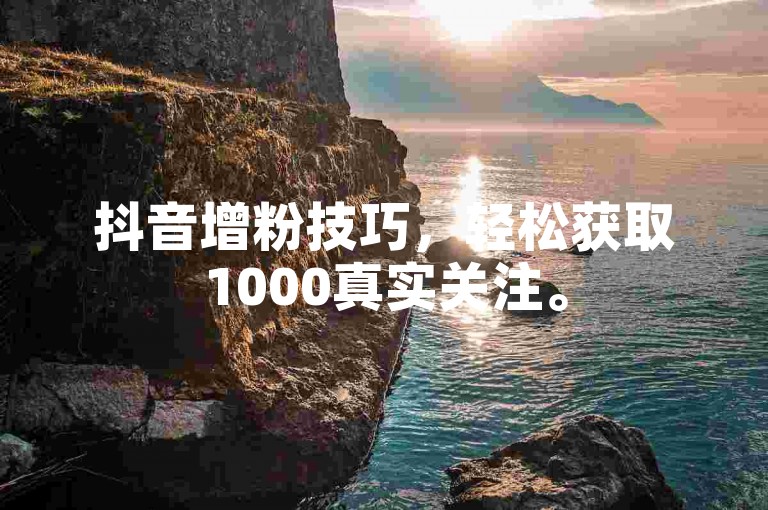 抖音增粉技巧，轻松获取1000真实关注。