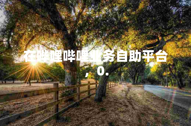在哔哩哔哩业务自助平台，0.5元能实现1000赞的自助下单。