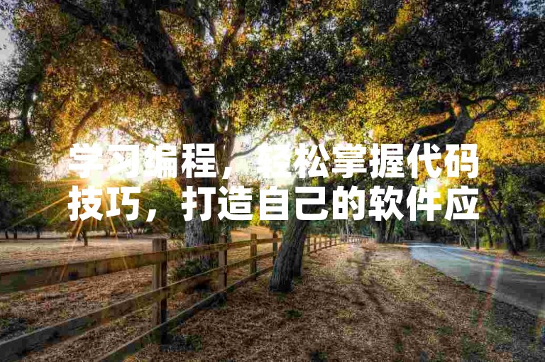 学习编程，轻松掌握代码技巧，打造自己的软件应用。