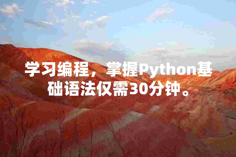 学习编程，掌握Python基础语法仅需30分钟。