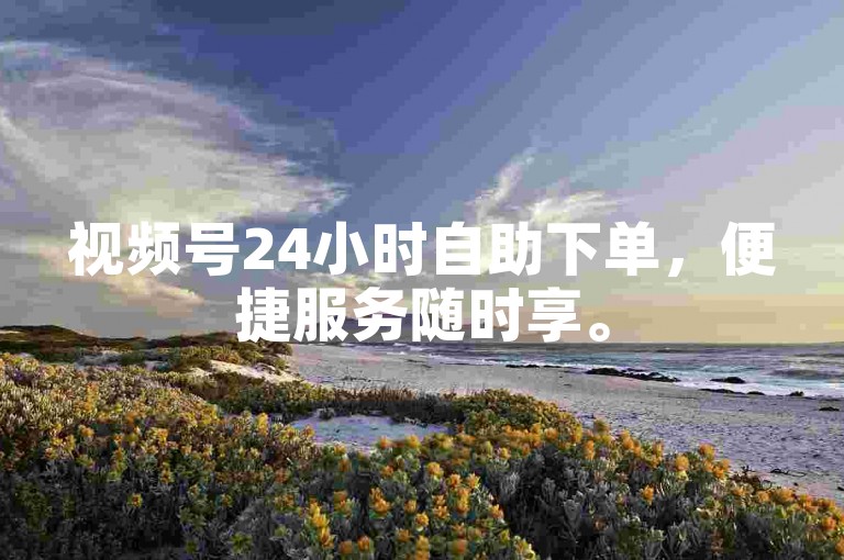 视频号24小时自助下单，便捷服务随时享。