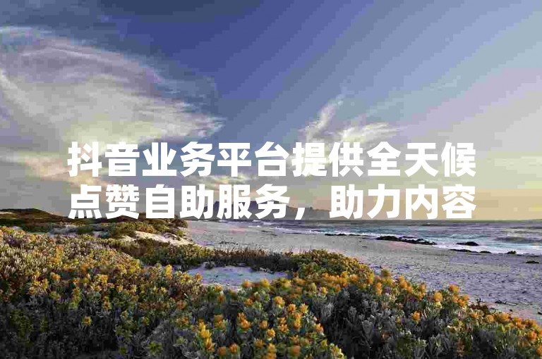 抖音业务平台提供全天候点赞自助服务，助力内容推广。