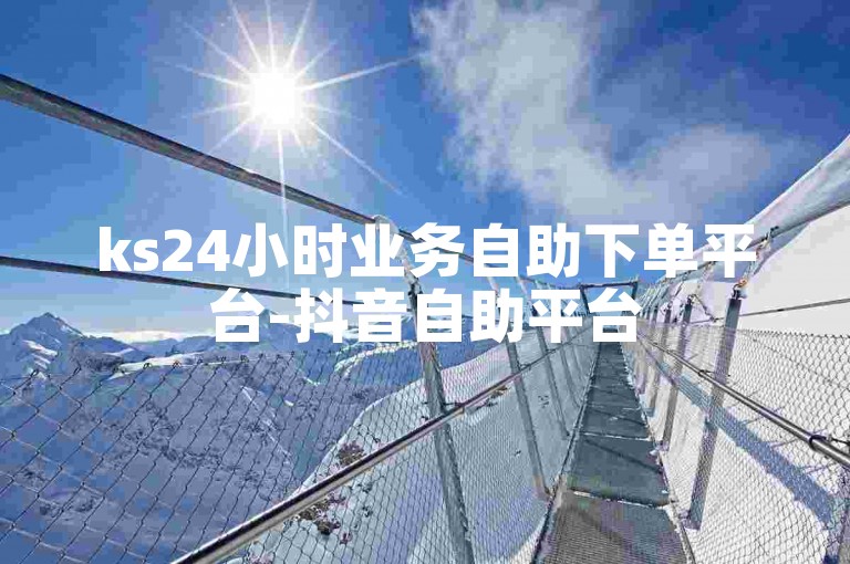 ks24小时业务自助下单平台-抖音自助平台