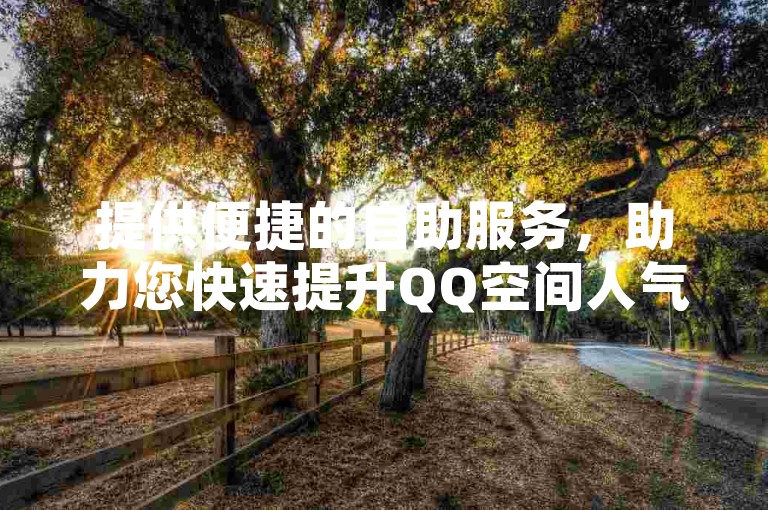 提供便捷的自助服务，助力您快速提升QQ空间人气。