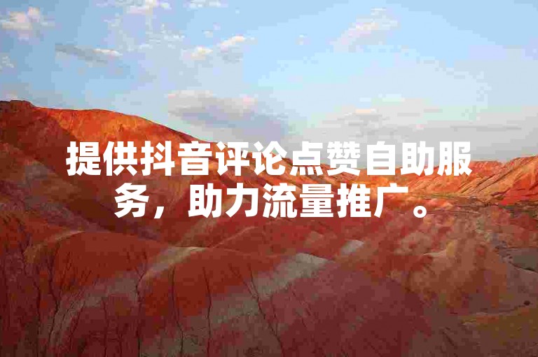 提供抖音评论点赞自助服务，助力流量推广。