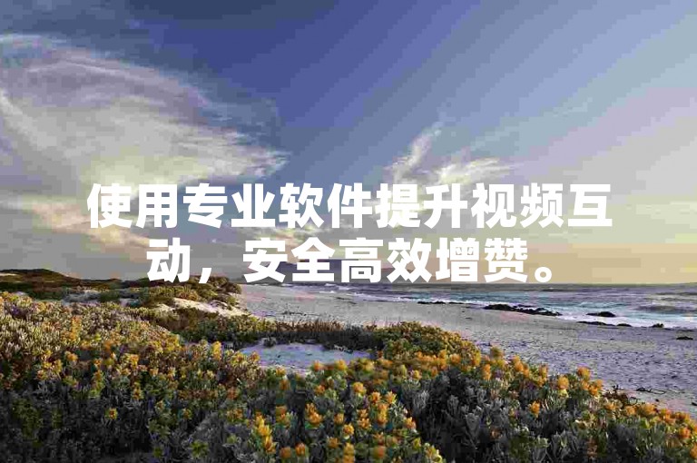 使用专业软件提升视频互动，安全高效增赞。