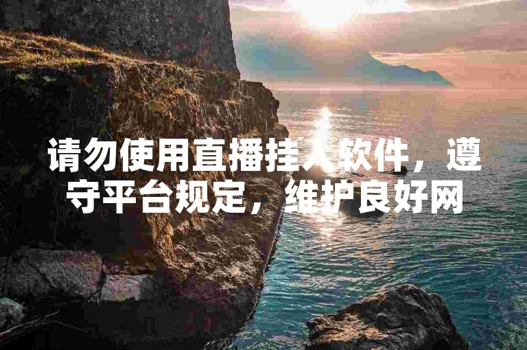 请勿使用直播挂人软件，遵守平台规定，维护良好网络环境。