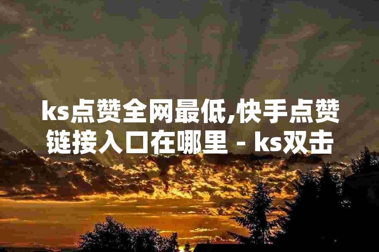 ks点赞全网最低,快手点赞链接入口在哪里 - ks双击飞速 - 自助下单dy