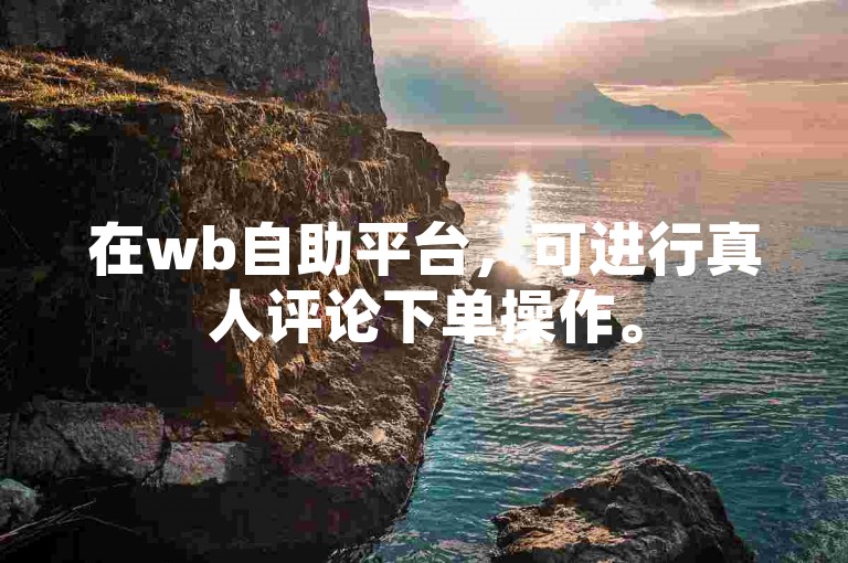 在wb自助平台，可进行真人评论下单操作。