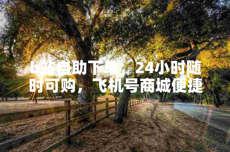 b站自助下单，24小时随时可购，飞机号商城便捷服务。